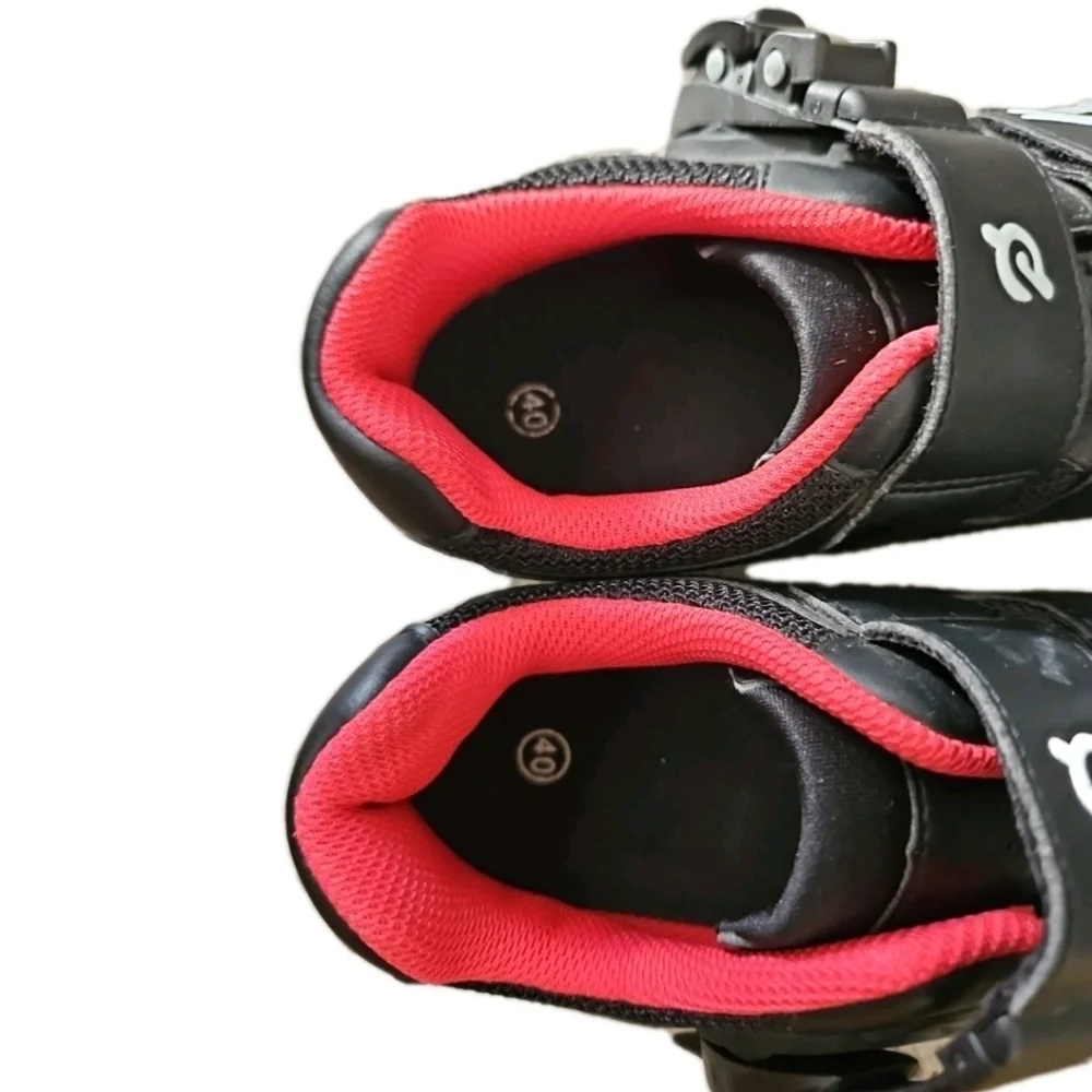 Peloton Unisex Black And Red Indoor Outdoor Cycling Clip In Shoe 40
